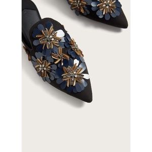 NWT Beaded mules